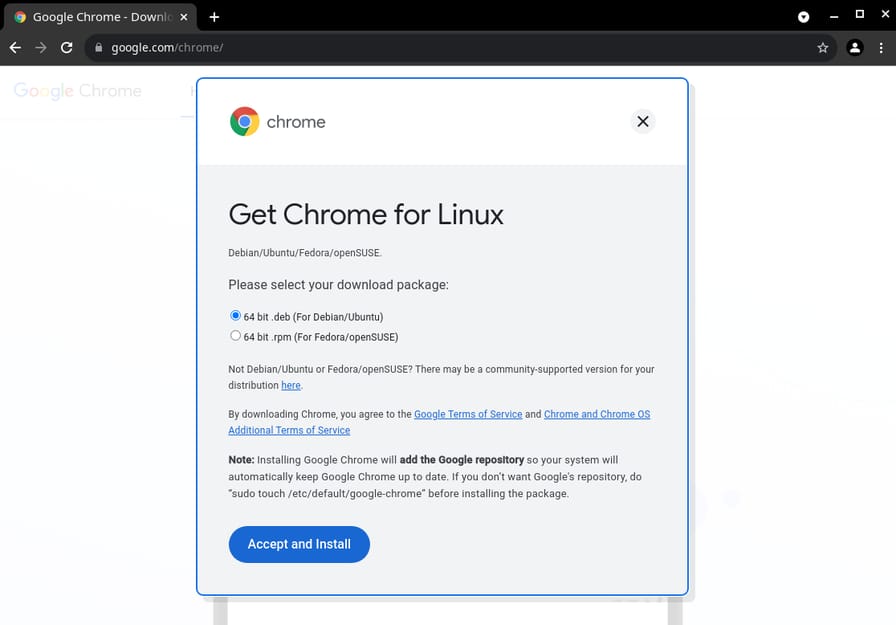 Preview of Install Google Chrome on Arch Linux/Manjaro in One Line of Command