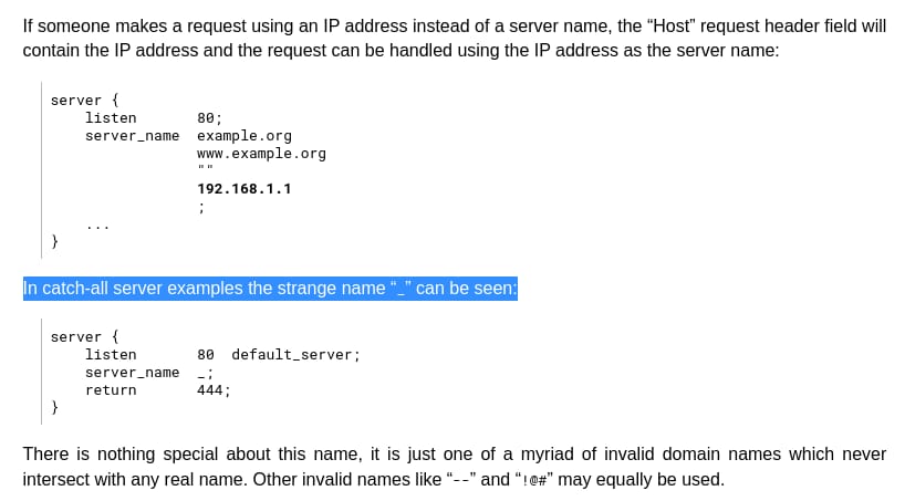 Preview of Disable Direct IP Address Access in Nginx on Linux